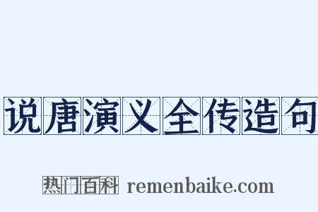 说唐演义全传造句是什么意思的图片